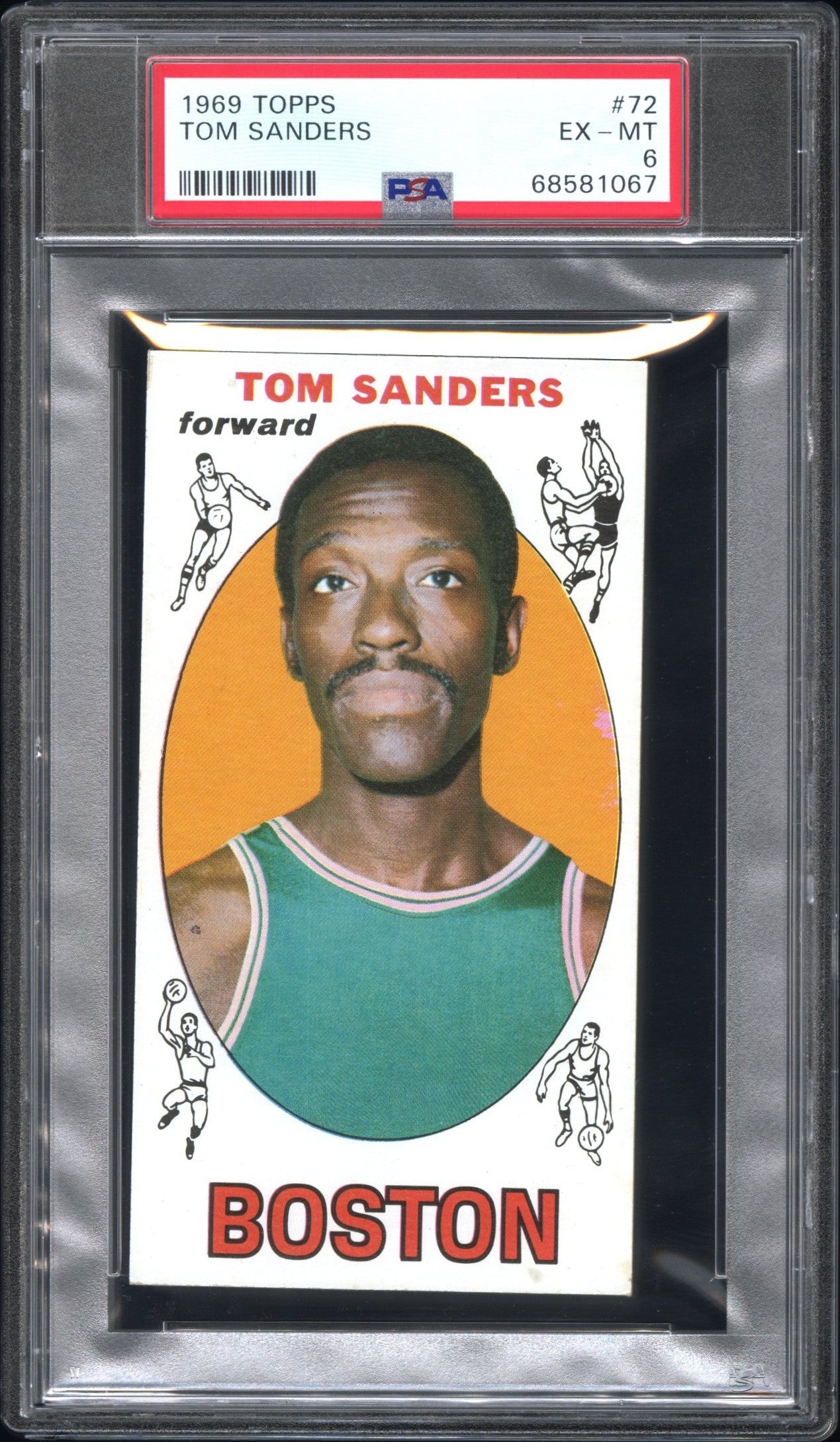 1969 Topps #72 Tom Sanders PSA 6