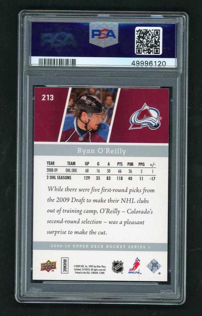 2009 Upper Deck Young Guns Ryan O'Reilly #213 PSA 9