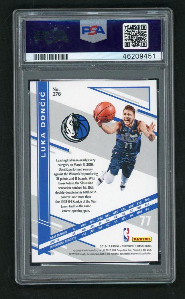 2018 Panini Chronicles Luka Doncic #278 PSA 9