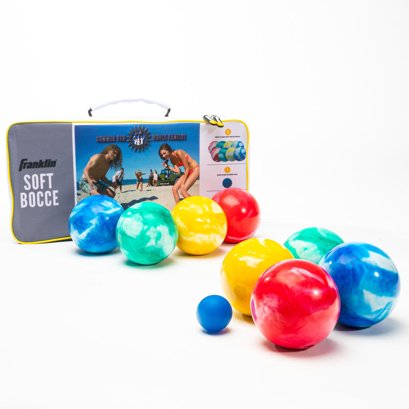 Franklin Sports Soft Bocce Ball Set - 90mm Balls with Carrying Case