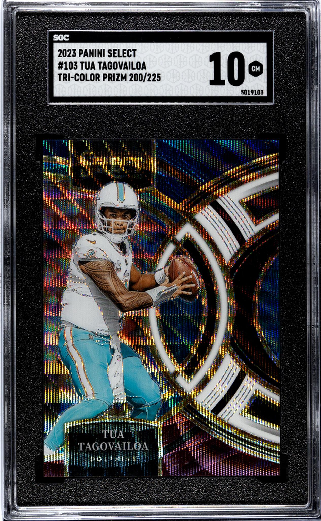 2023 Select #103 Tua Tagovailoa Tri-Color Prizm /225 SGC 10