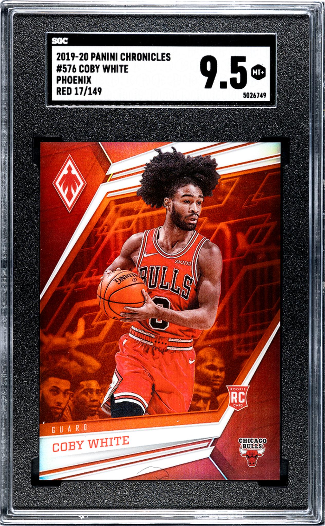 2019 Panini Chronicles #576 Coby White Phoenix Red Rookie /149 SGC 9.5