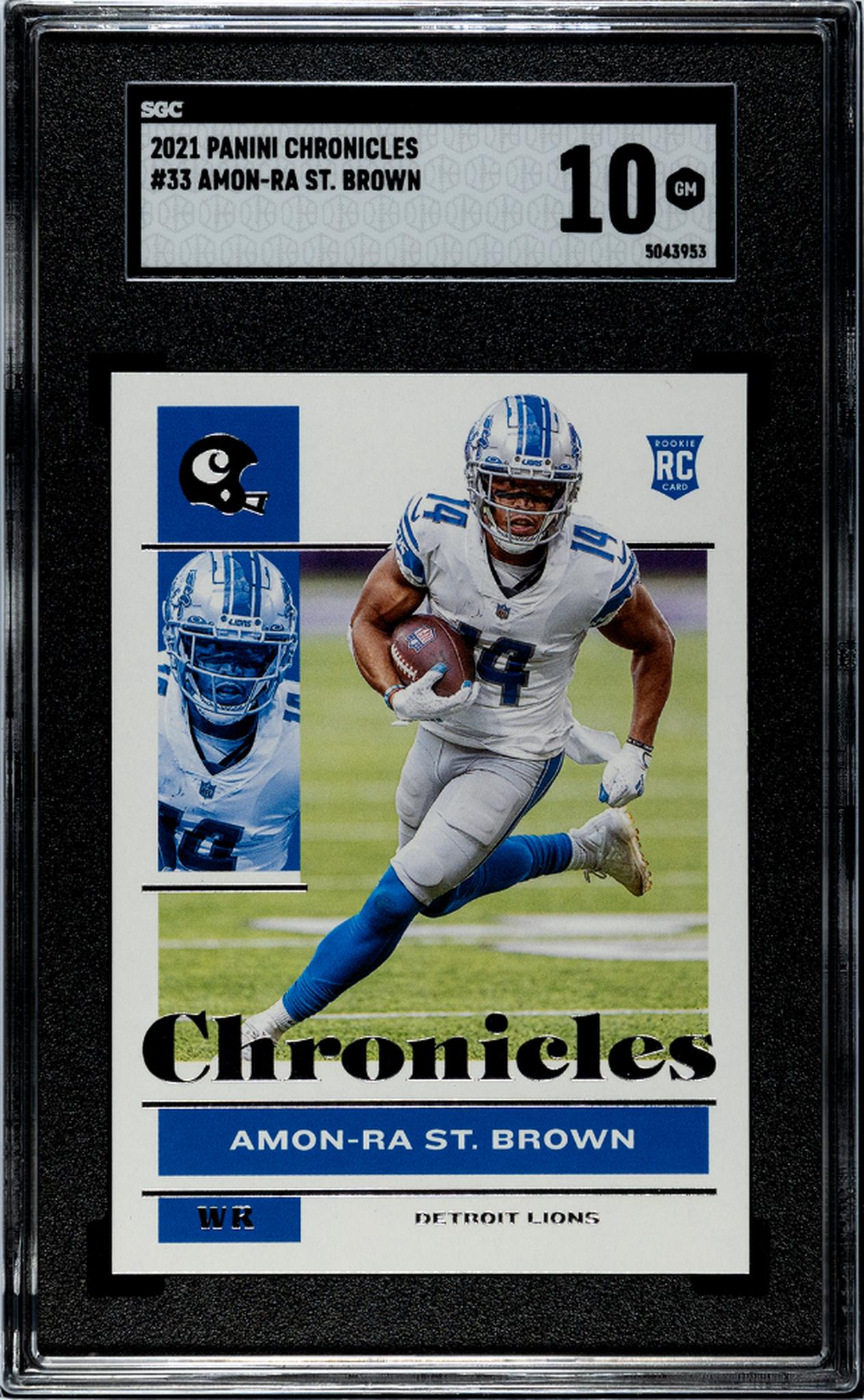 2021 Panini Chronicles #33 Amon-Ra St. Brown SGC 10