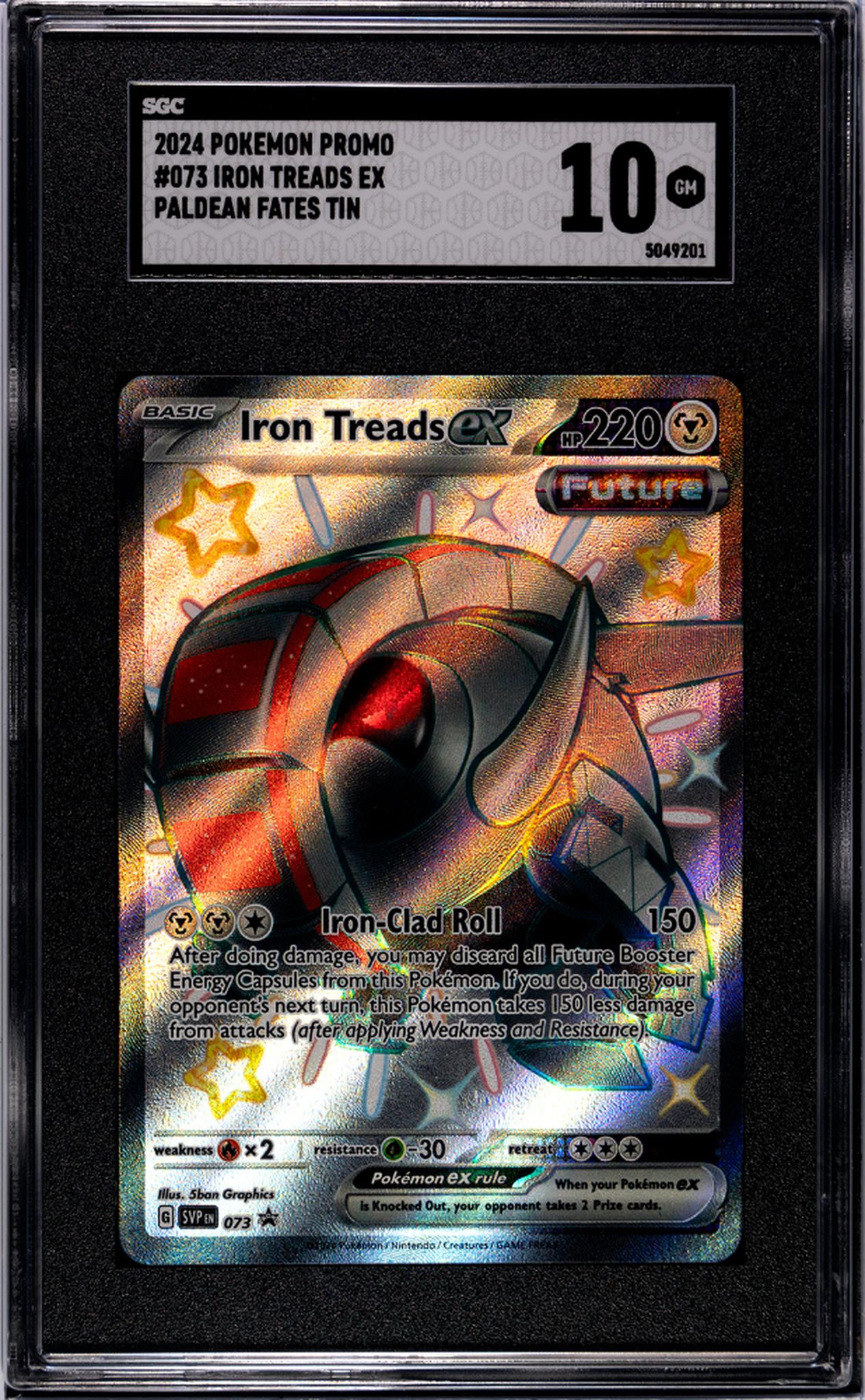 2024 Pokemon/Nintendo/Creatures Pokemon #073 Iron Treads EX SGC 10