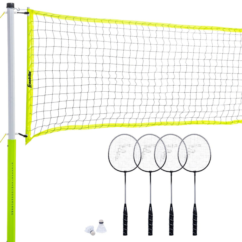 Franklin Sports Advanced Badminton Set with Net, Poles, and Rackets