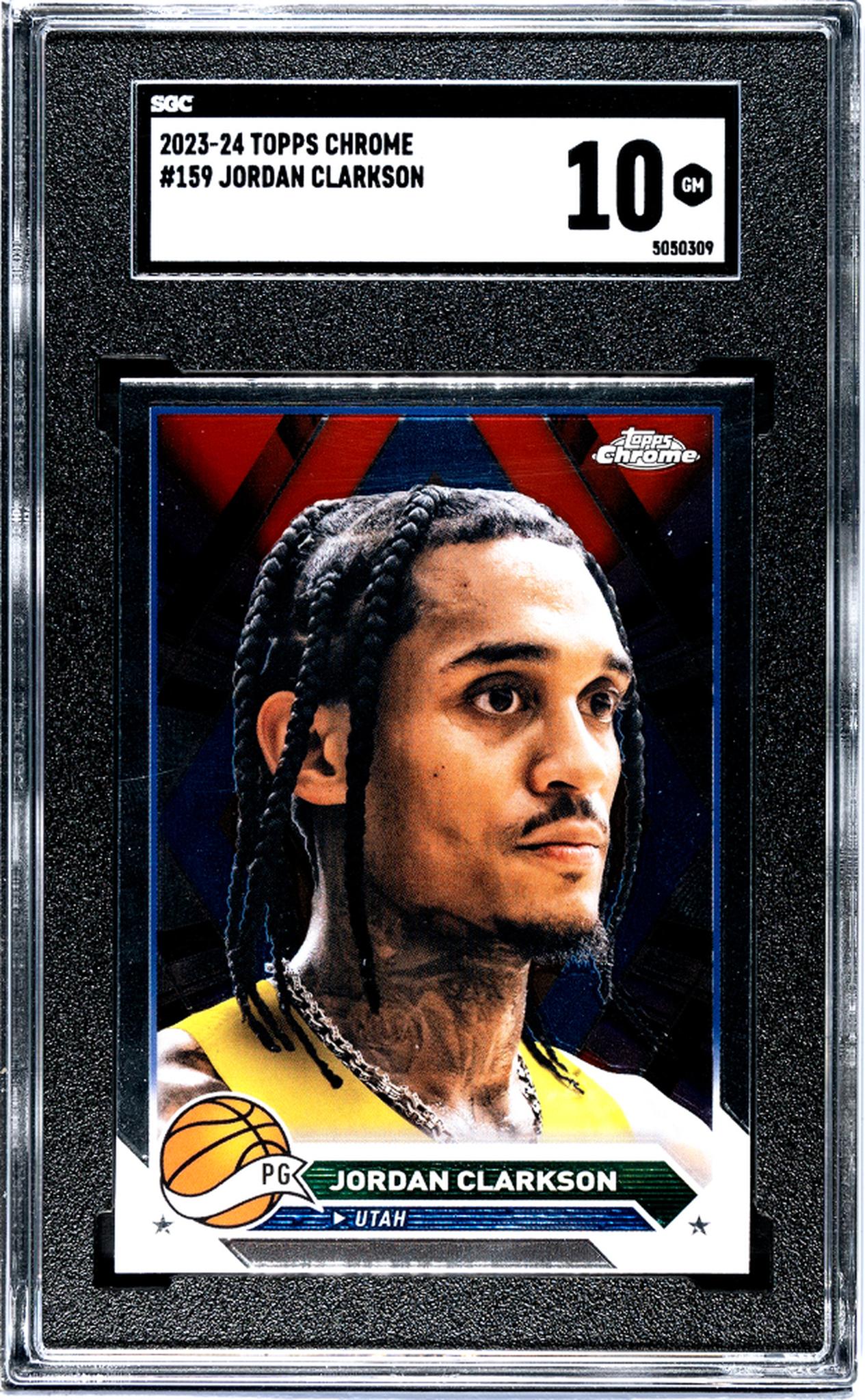 2023-24 Topps Chrome #159 Jordan Clarkson SGC 10