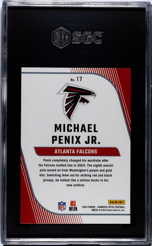2024 Donruss Optic #17 Michael Penix Jr. Primary Colors SGC 9.5