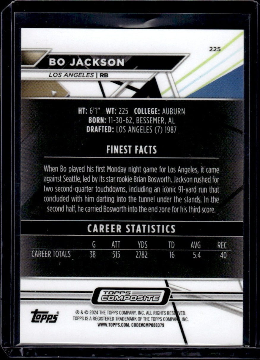 2024 Topps Finest #225 Bo Jackson /250 Los Angeles