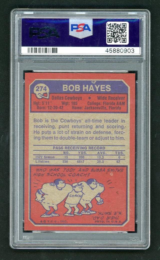 1973 Topps Bob Hayes #274 PSA 7