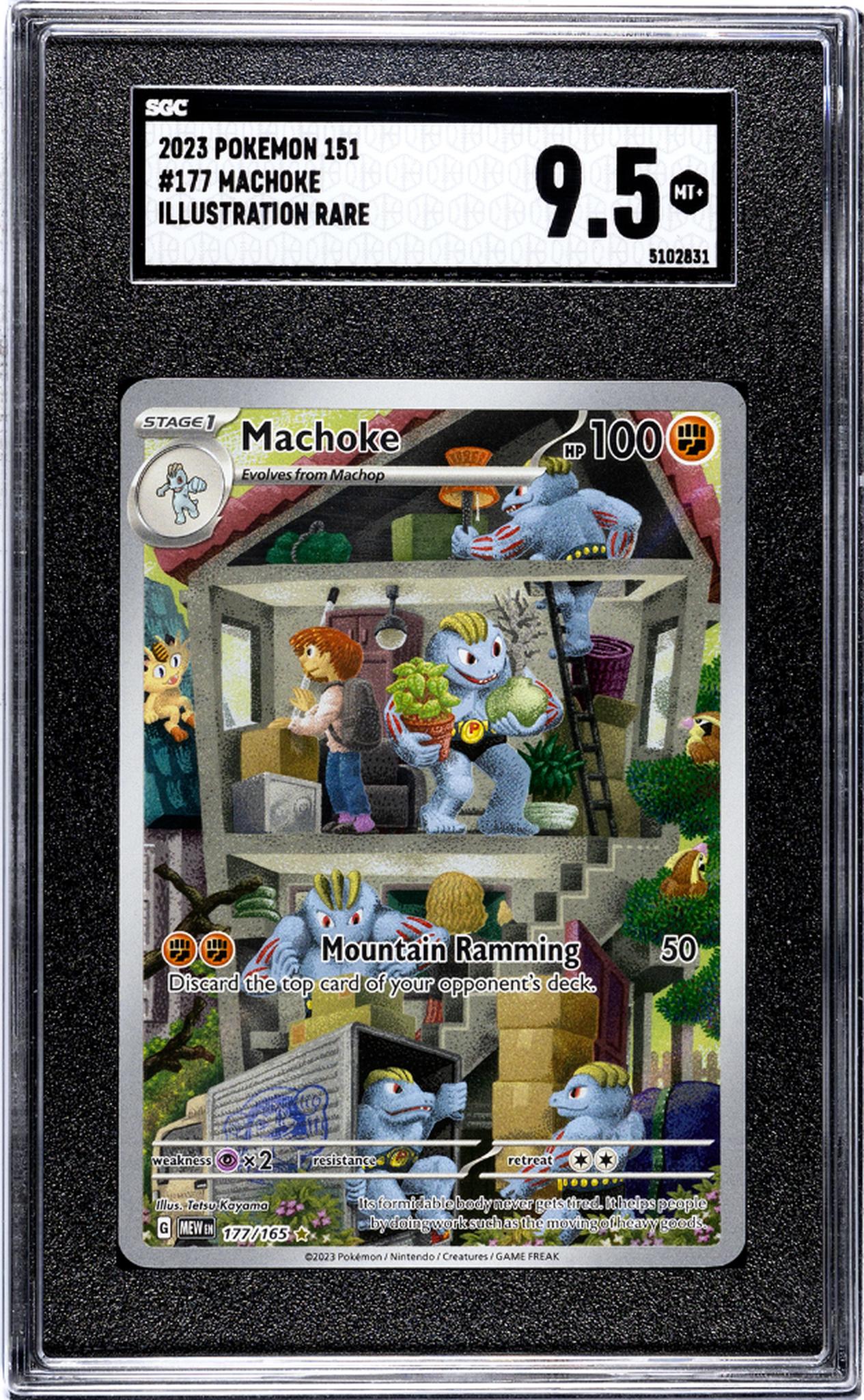 2023 Pokémon Scarlet & Violet 151 Illustration Rare Machoke #177/165 SGC 9.5