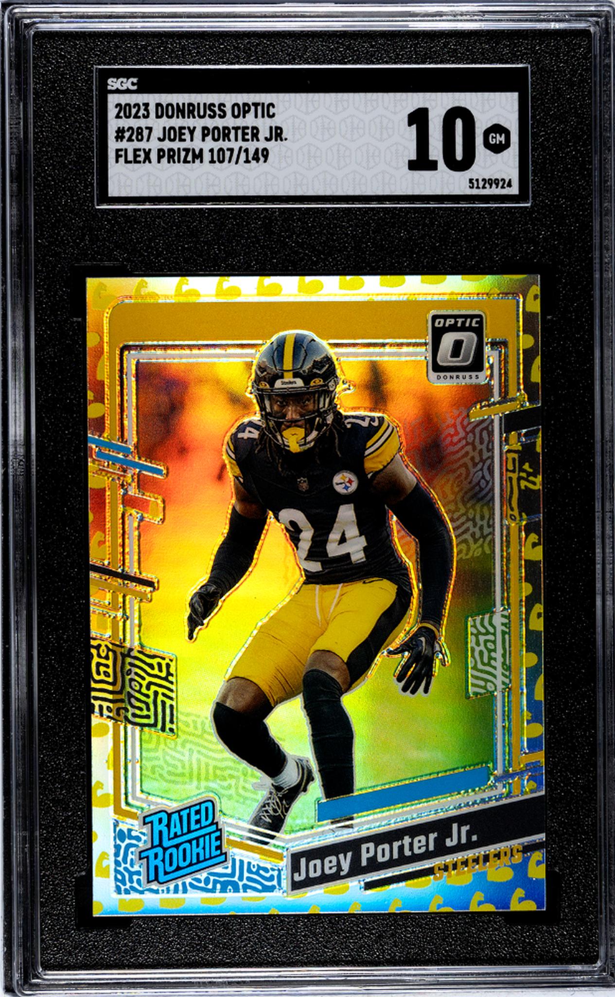 2023 Panini Donruss Optic Flex Prizm Joey Porter Jr. #287 RC /149 SGC 10