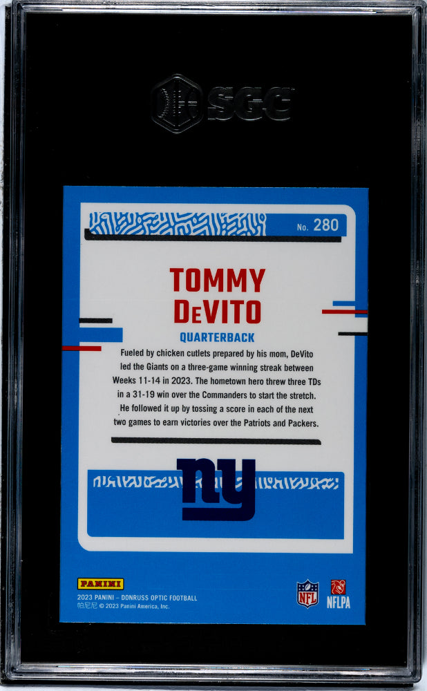 2023 Donruss Optic #280 Tommy DeVito SGC 9.5