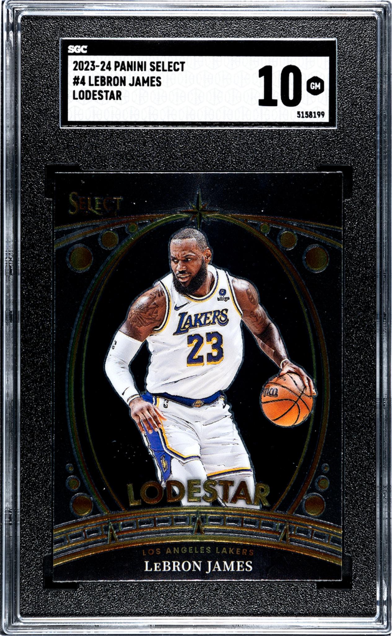 2023-24 Panini Select Lodestar LeBron James #4 SGC 10