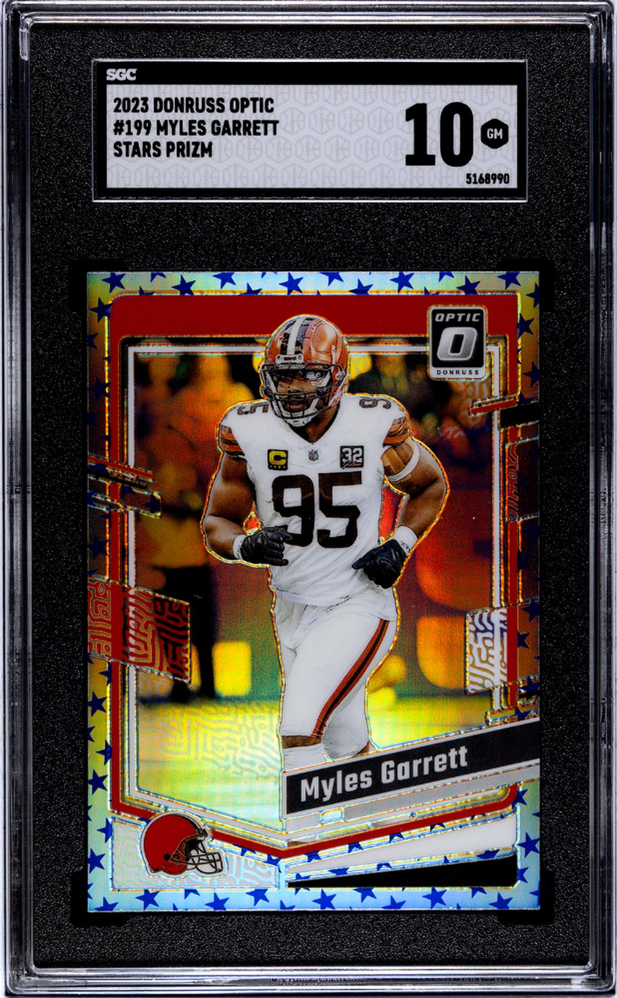 2023 Panini Donruss Optic Myles Garrett Stars Prizm #199 SGC 10