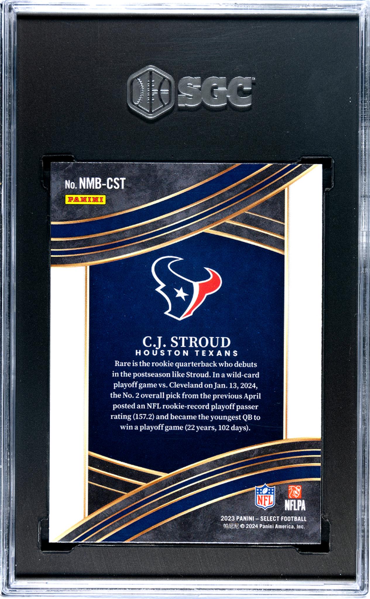 2023 Panini Select #NMB-CST C.J. Stroud Numbers Rookie  SGC 9