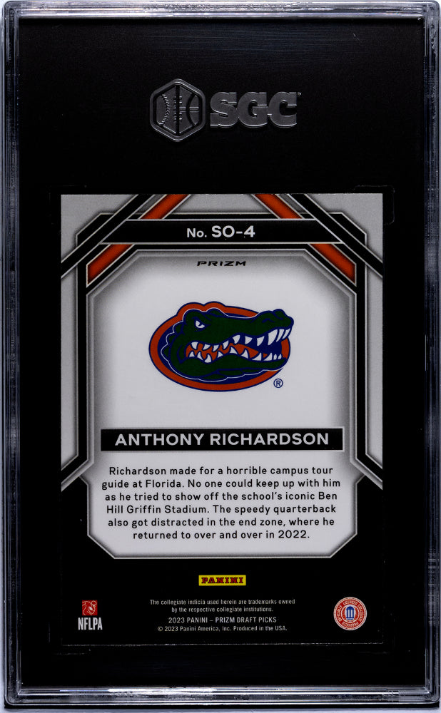 2023 Panini Prizm #SO-4 Anthony Richardson Gold  SGC 9