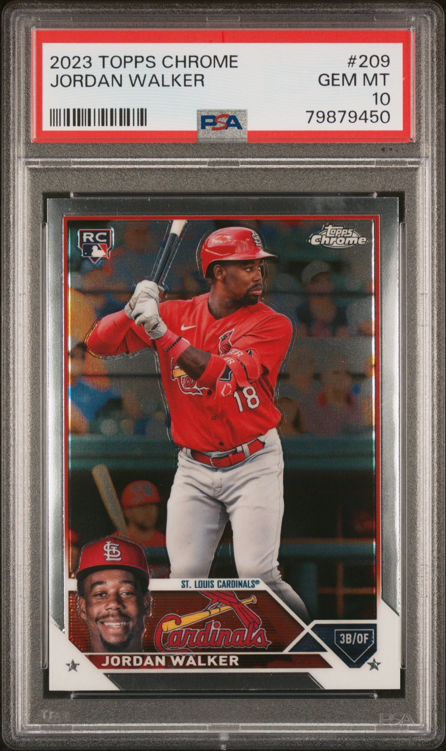 2023 Topps Chrome Jordan Walker #209 RC PSA 10
