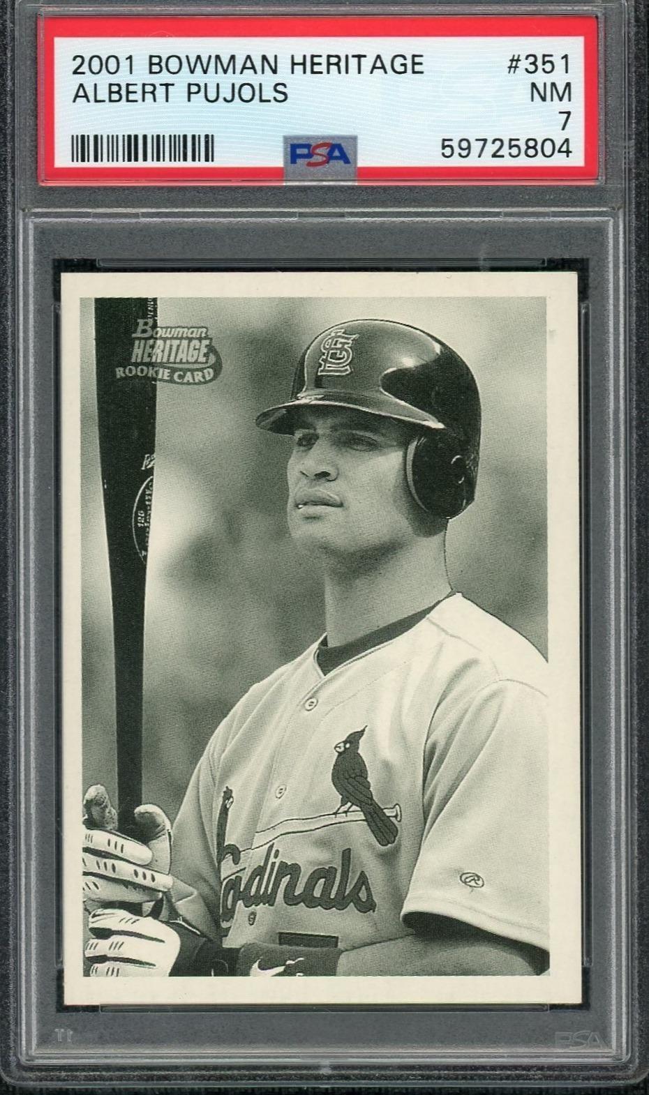 2001 Bowman Heritage Albert Pujols #351 PSA 7