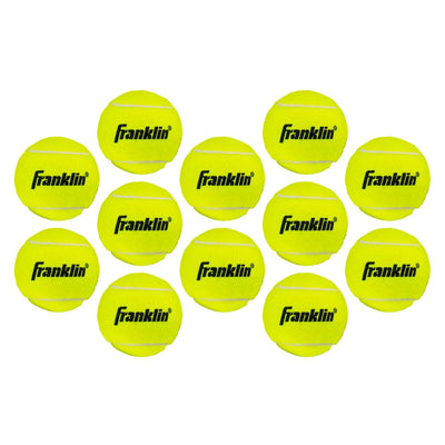 Franklin Sports Pressureless Practice Tennis Balls - 12 Pack