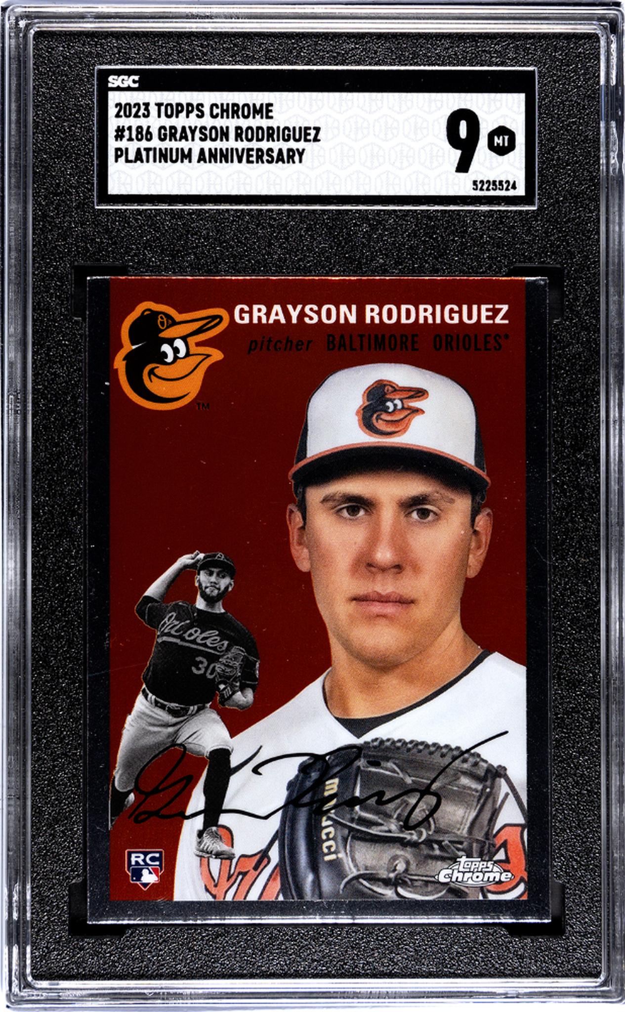 2023 Topps Chrome Platinum Anniversary #186 Grayson Rodriguez SGC 9