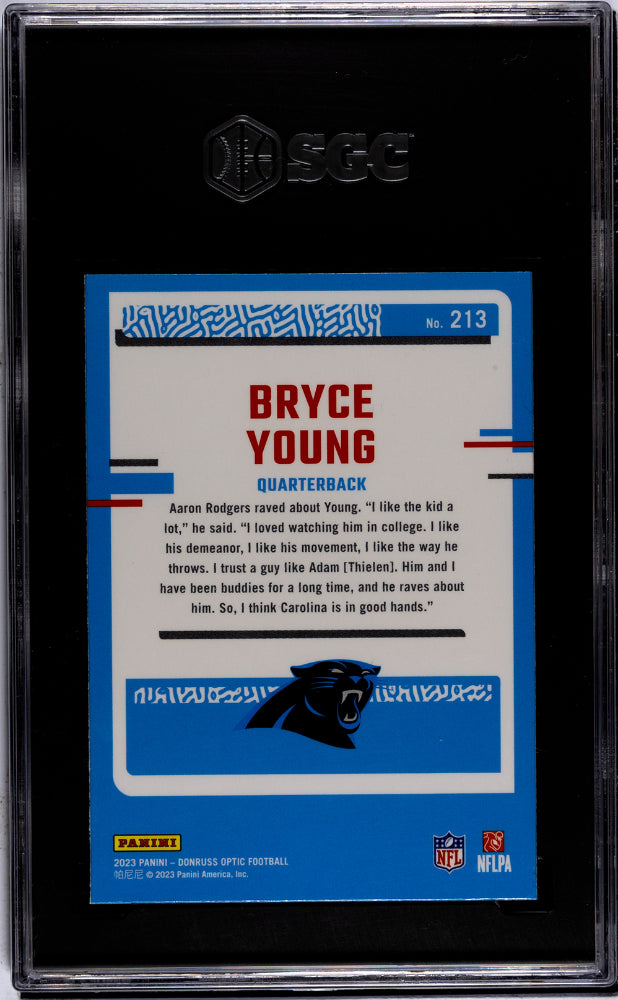 2023 Panini Donruss Optic #213 Bryce Young  Rookie  SGC 9.5