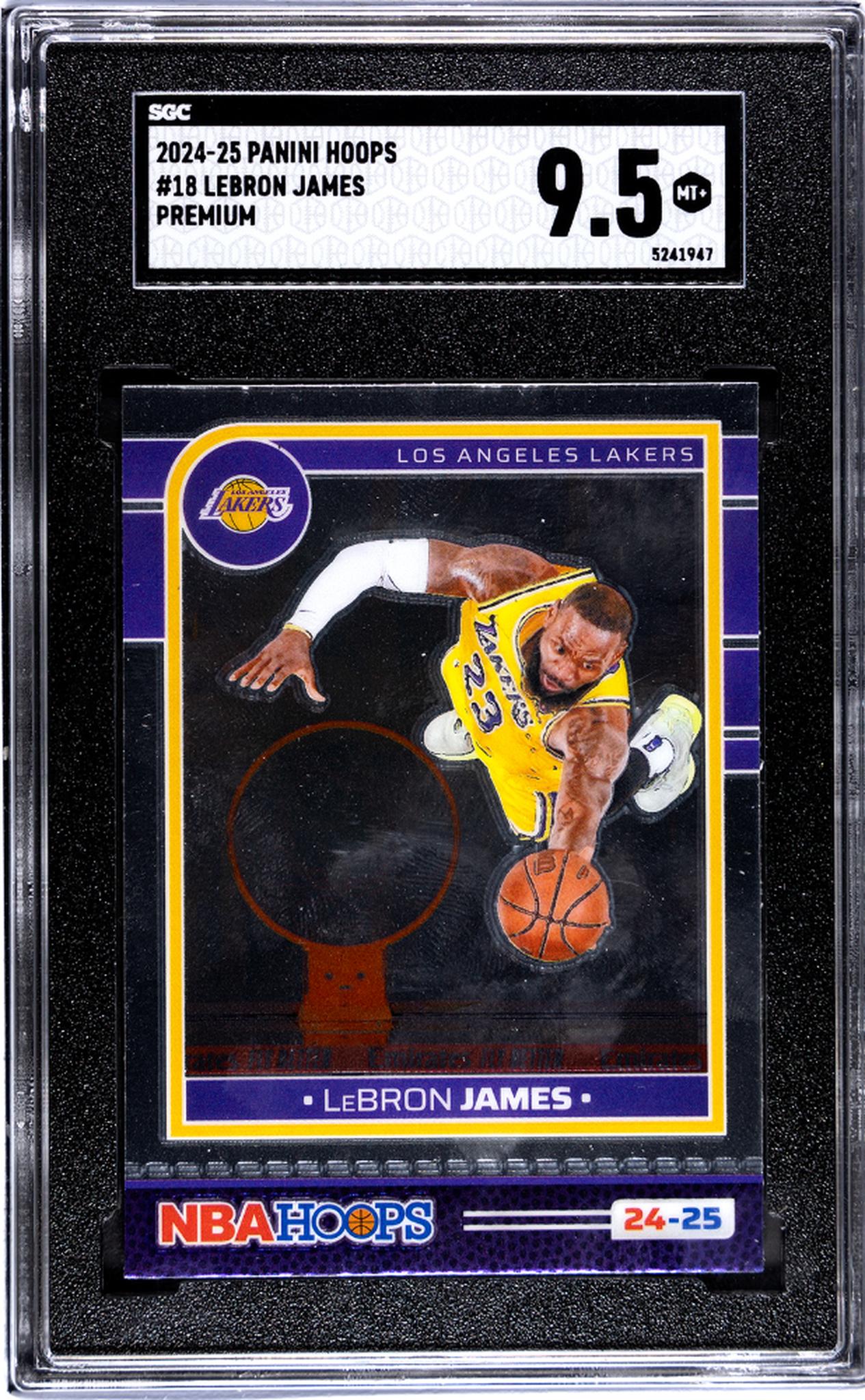 2024-25 Panini Hoops Premium LeBron James #18 SGC 9.5