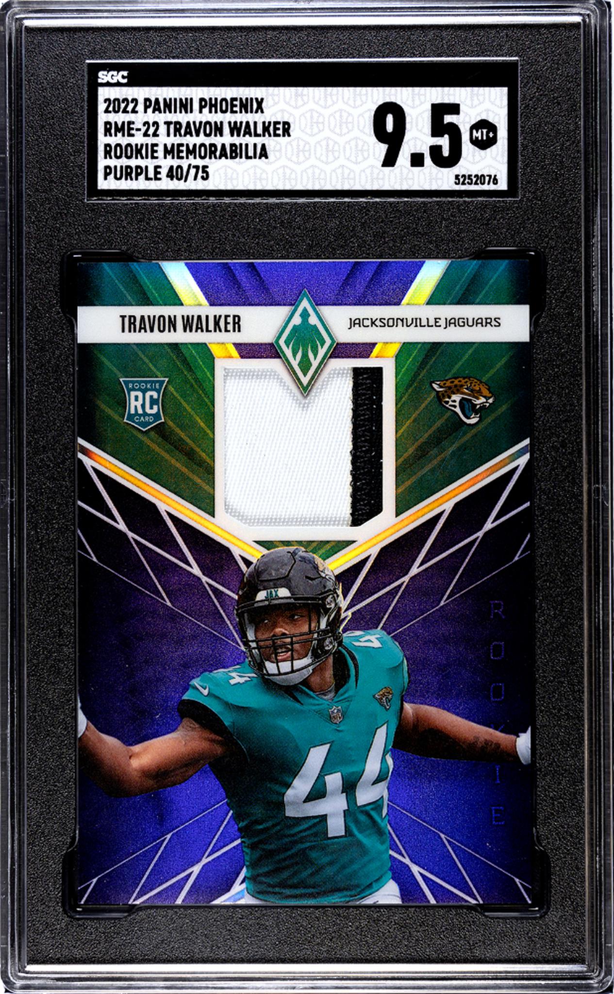 2022 Panini Phoenix Travon Walker #RME-22 /75 SGC 9.5