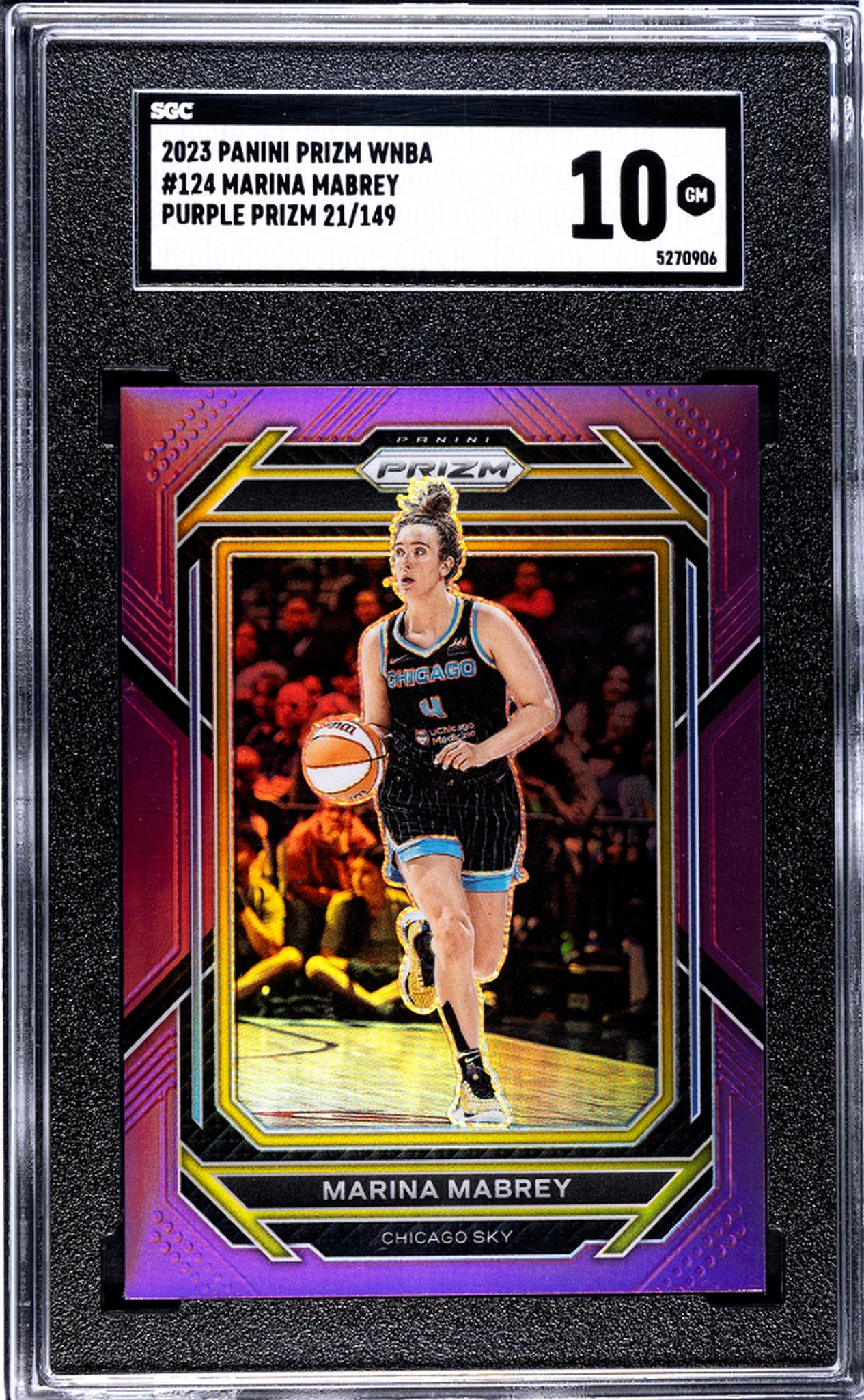 2023 Panini Prizm Wnba #124 Marina Mabrey Purple Prizm 21/149 SGC 10