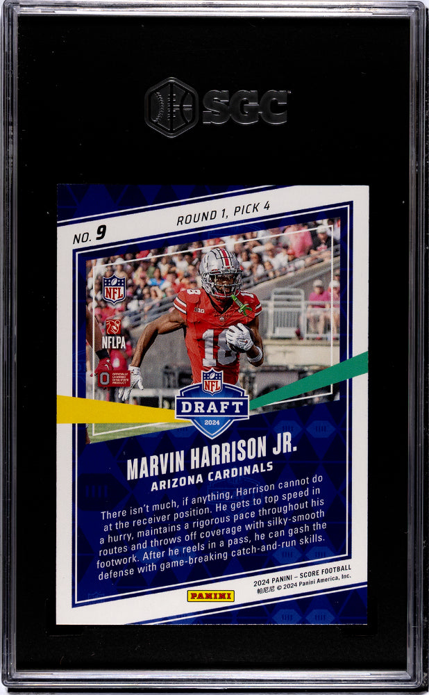 2024 Panini Score #9 Marvin Harrison Jr. Rookie SGC 9.5