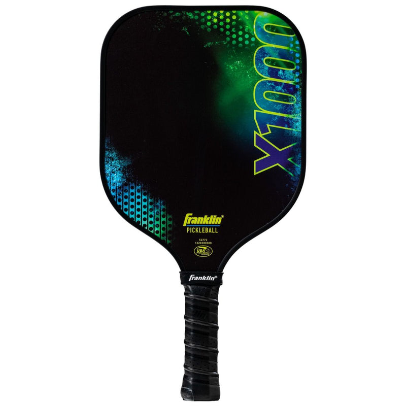 Franklin Sports USA Pickleball X-1000 Fiberglass Paddle - Black/Green