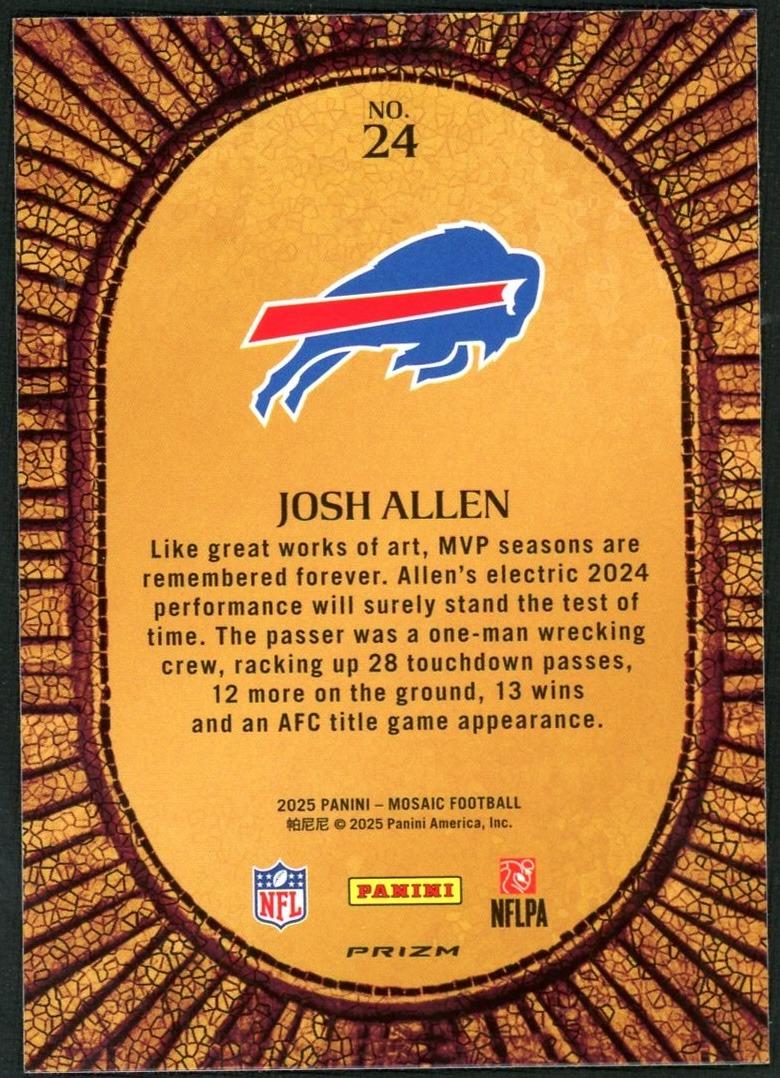 2025 Panini Mosiac Josh Allen Micro Mosiac