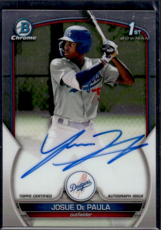 2023 Bowman Chrome #CPA-JDE JOSUE De PAULA Rookie Auto Los Angeles Dodgers