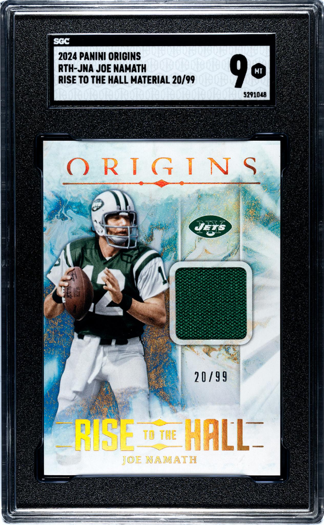 2024 Origins #RTH-JNA Joe Namath Rise to the Hall /99 SGC 9