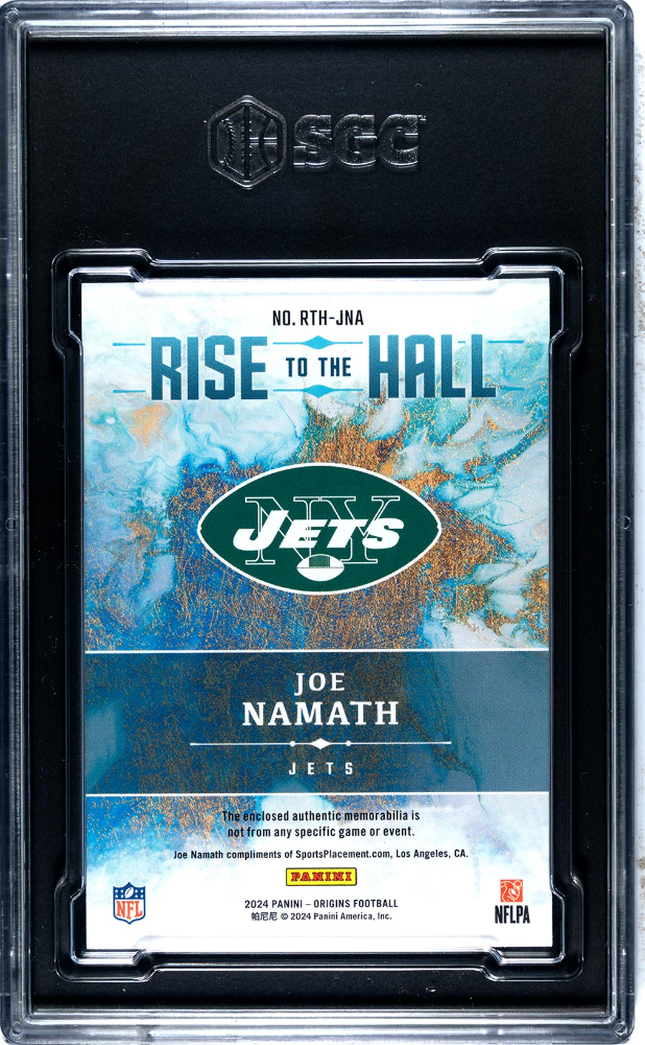 2024 Origins #RTH-JNA Joe Namath Rise to the Hall /99 SGC 9