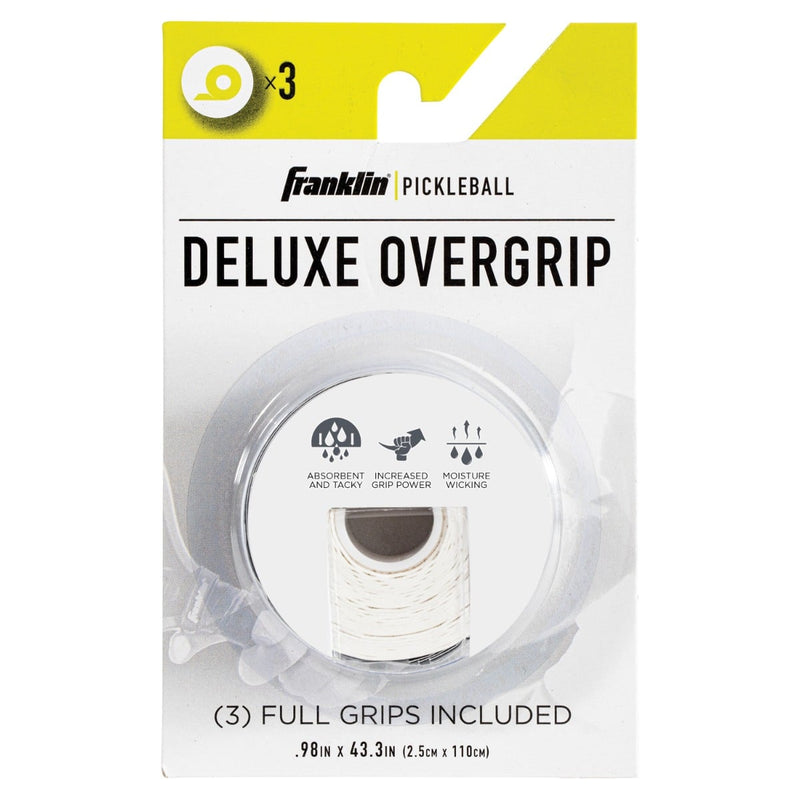 Franklin Sports Pickleball Overgrip - White - 3 Pack
