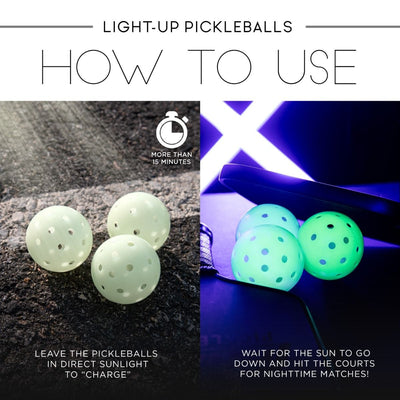 Franklin Sports Glow-In-The-Dark Outdoor Pickleballs - Choose Your Pack