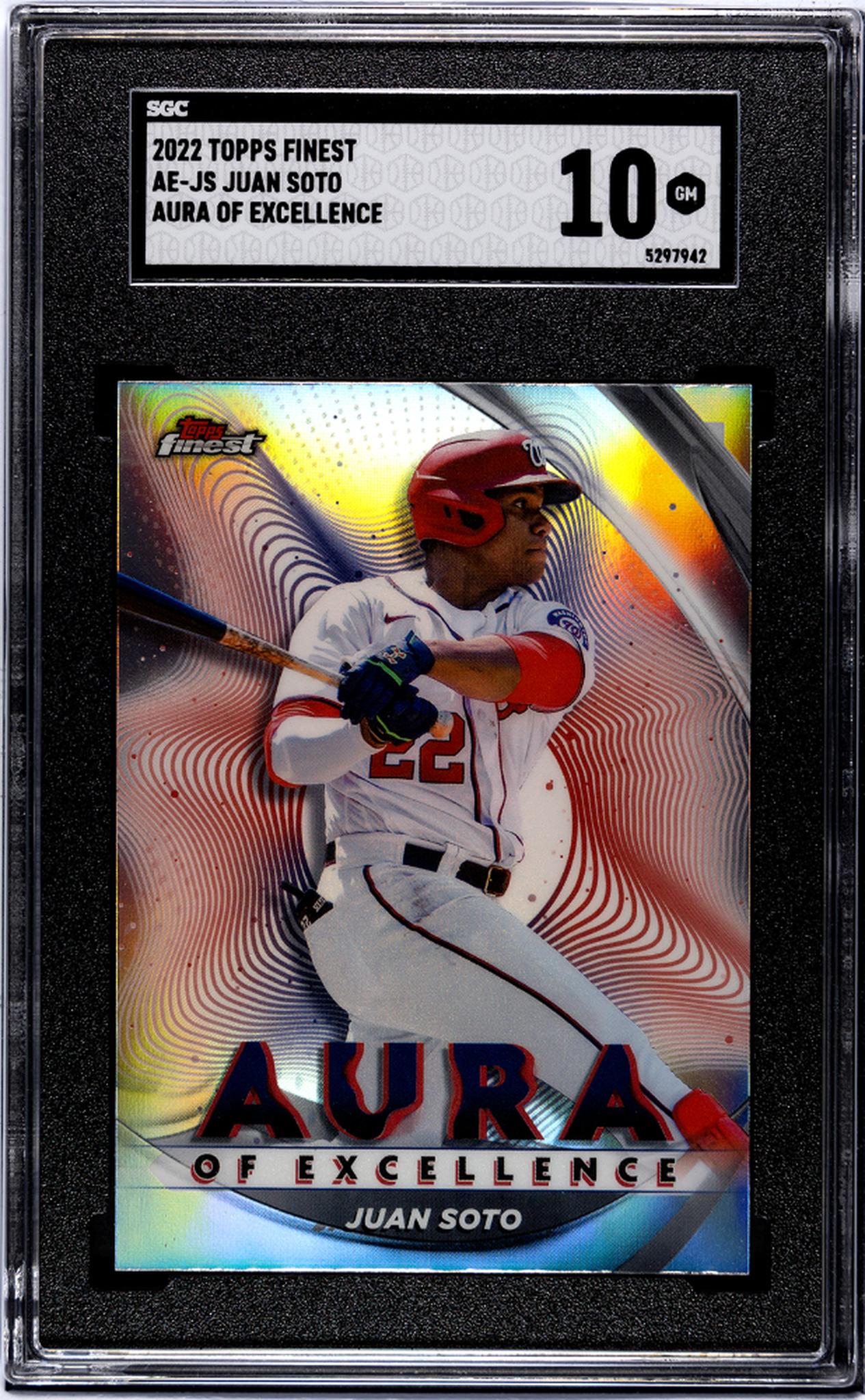 2022 Topps Finest #AE-JS Juan Soto Aura of Excellence SGC 10