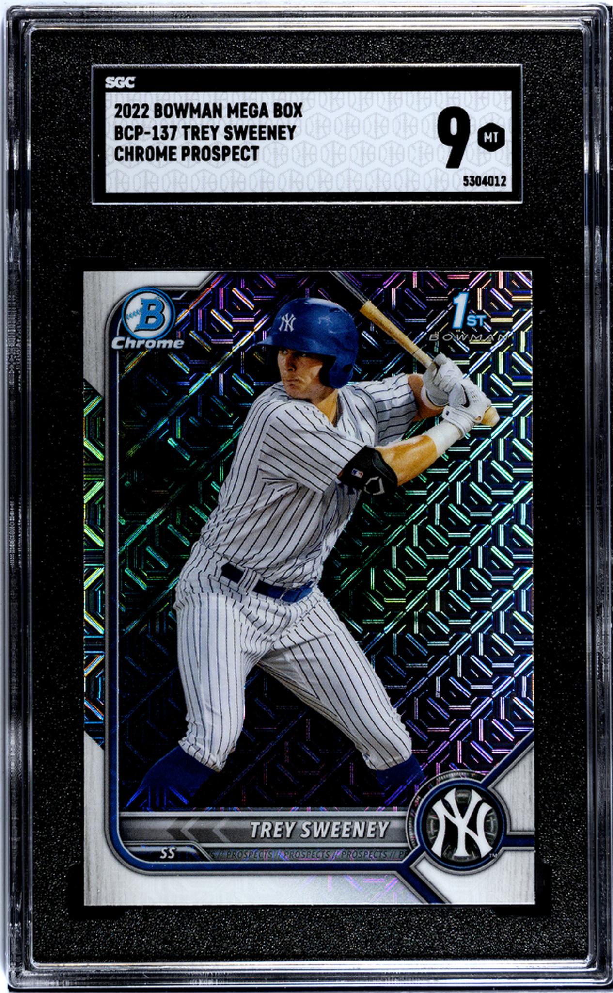 2022 Bowman Chrome #BCP-137 Trey Sweeney Mega Box SGC 9