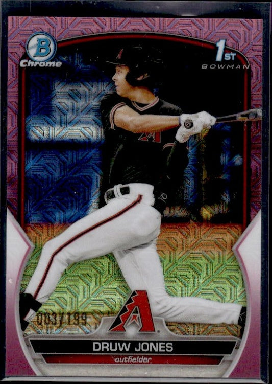 2023 Bowman Chrome #BCP-25 Druw Jones Rookie /199 Arizona Diamondbacks