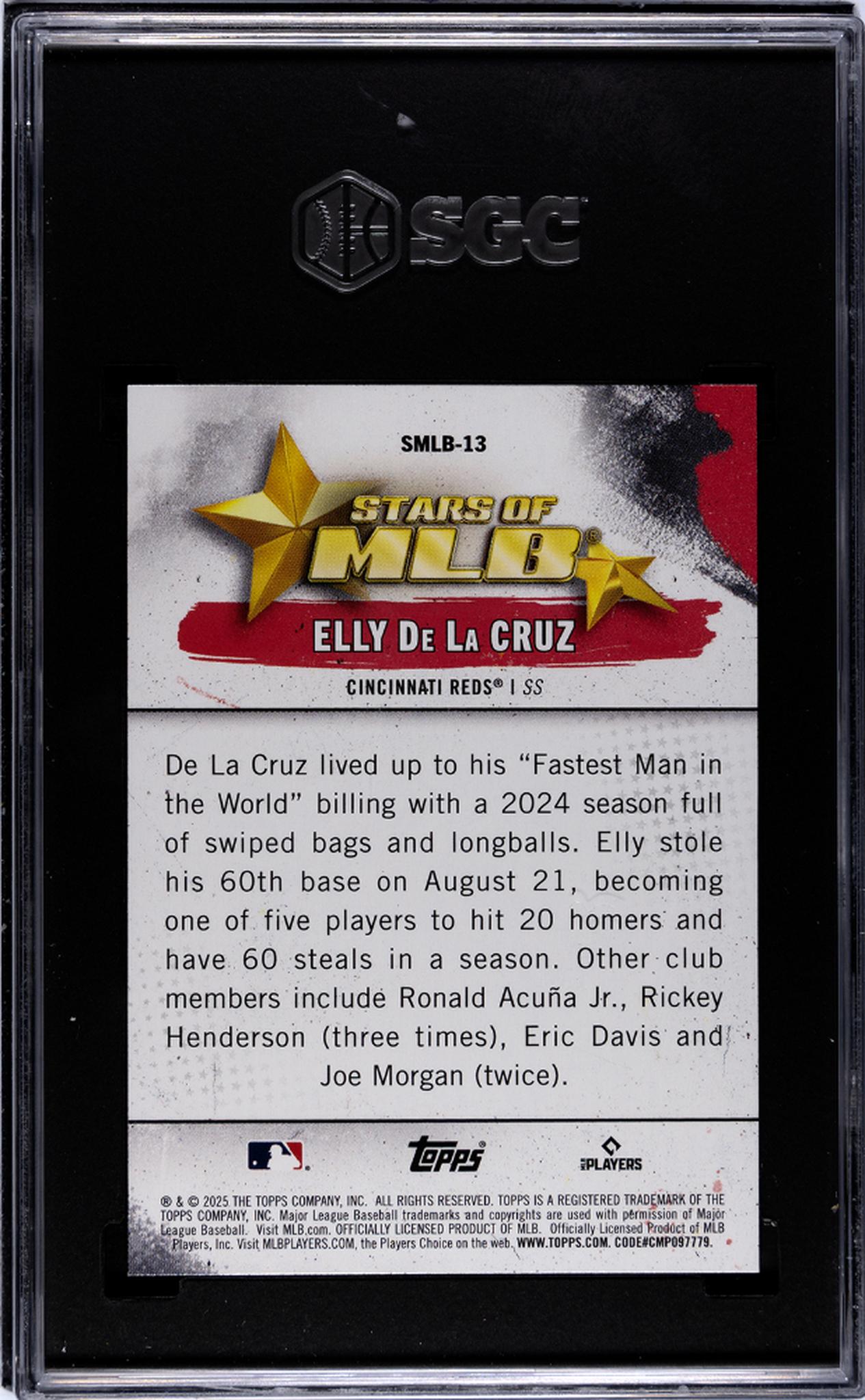 2025 Topps Stars of MLB Elly De La Cruz #SMLB-13 SGC 10