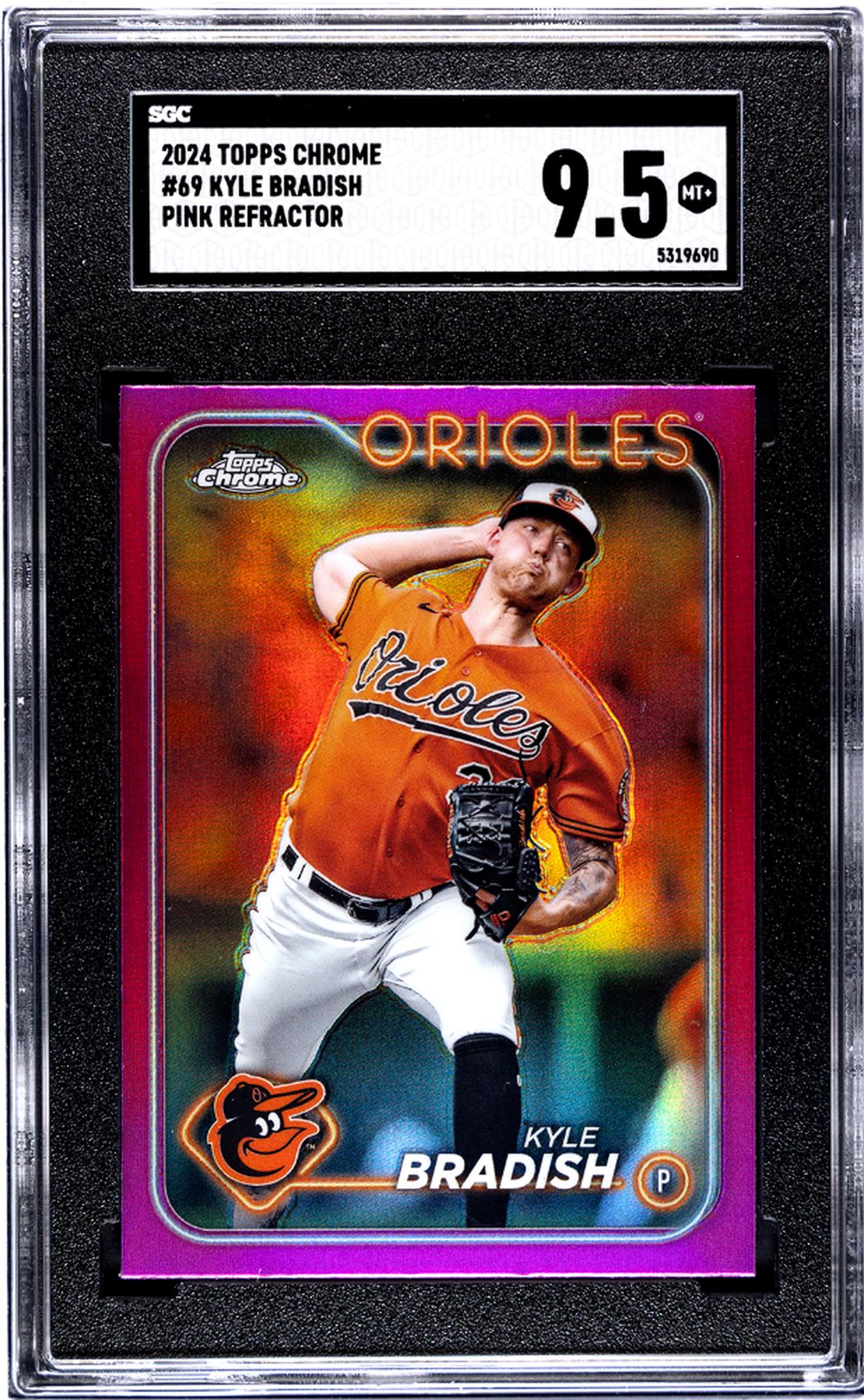 2024 Topps Chrome #69 Kyle Bradish Pink Refractor SGC 9.5