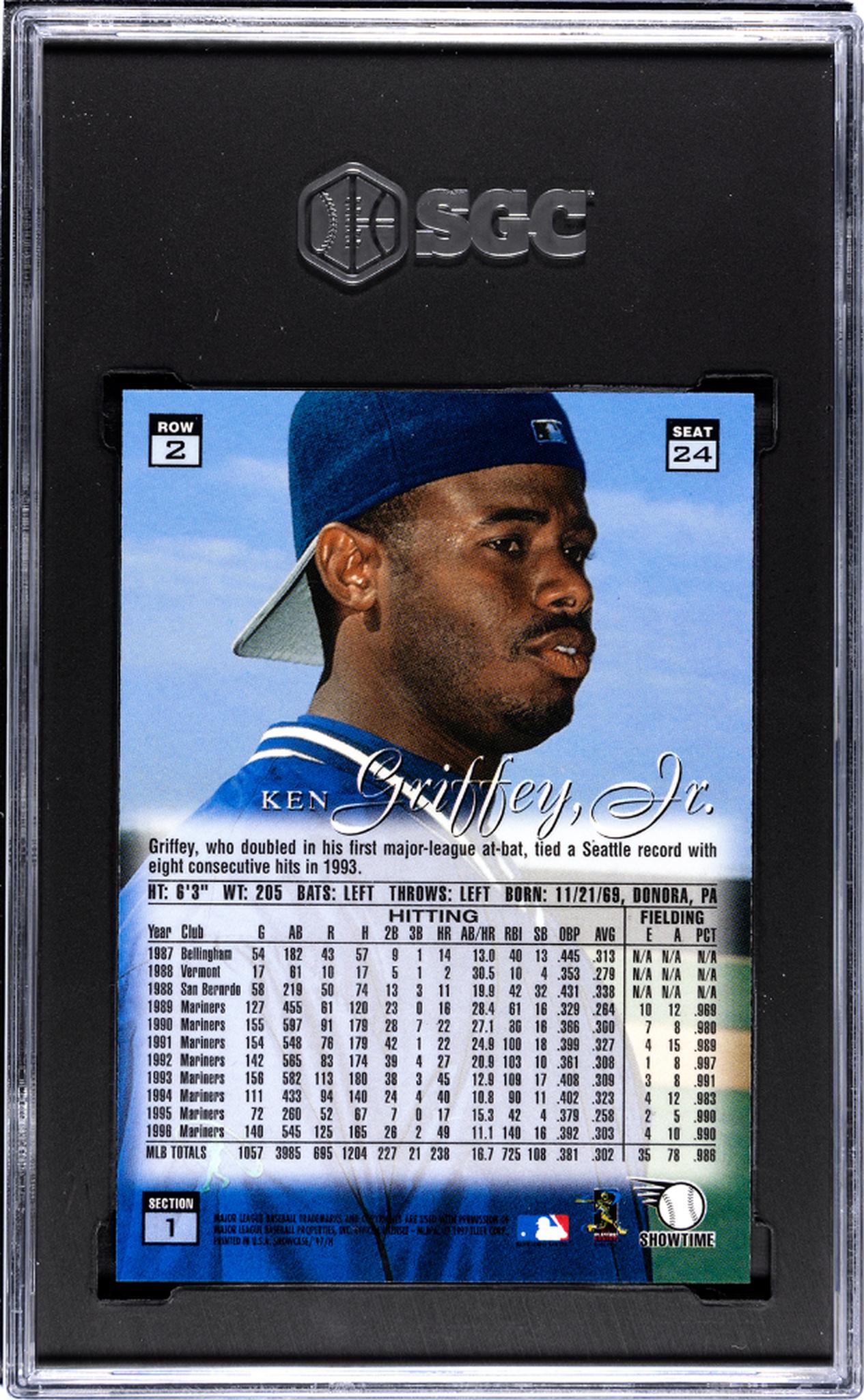 1997 Flair Showcase #24 Ken Griffey Jr. SGC 8.5