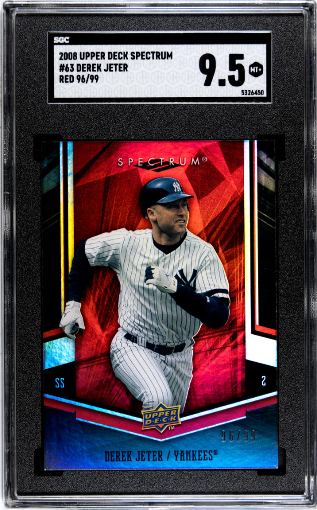 2008 Upper Deck Spectrum #63 Derek Jeter Red /99 SGC 9.5