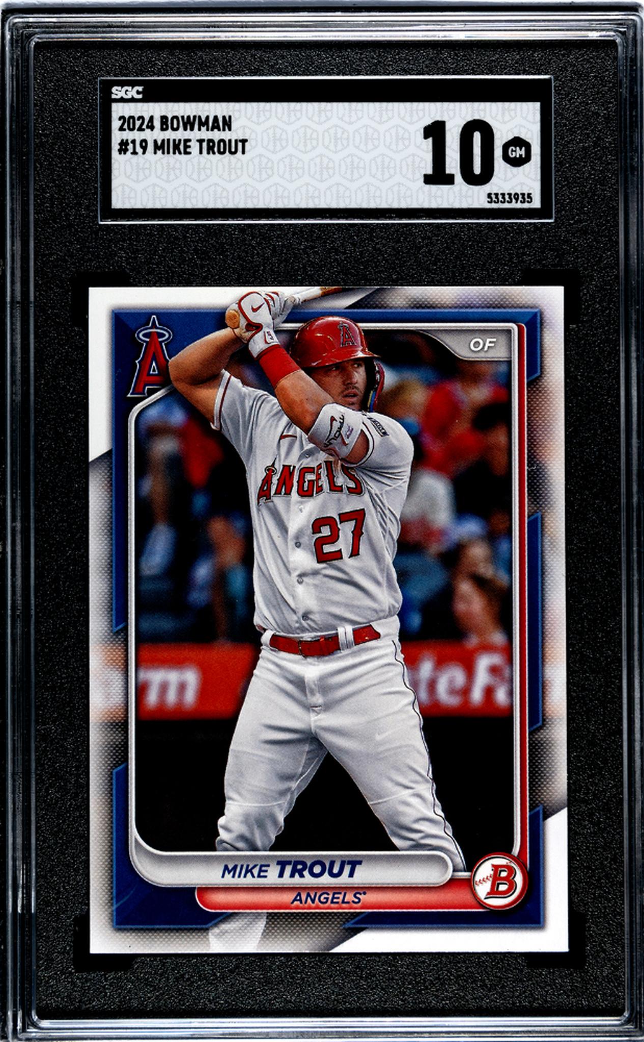 2024 Bowman #19 Mike Trout SGC 10
