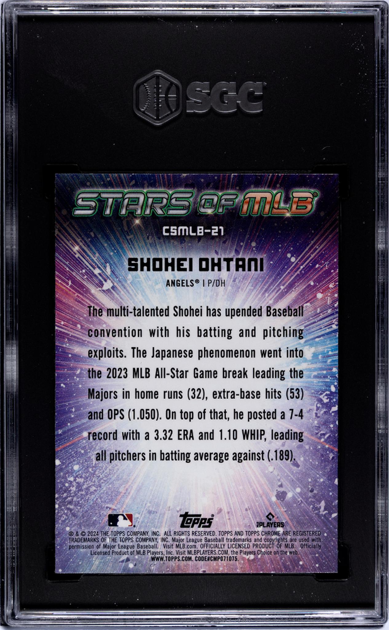 2024 Topps Chrome #CSMLB-21 Shohei Ohtani Stars of MLB SGC 9.5