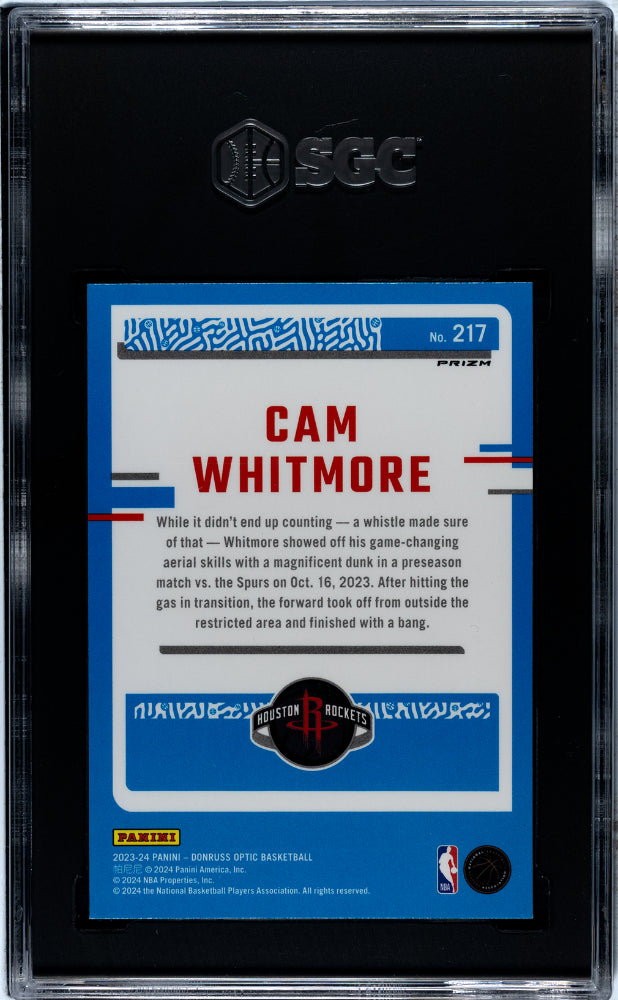 2023 Donruss Optic #217 Cam Whitmore SGC 10