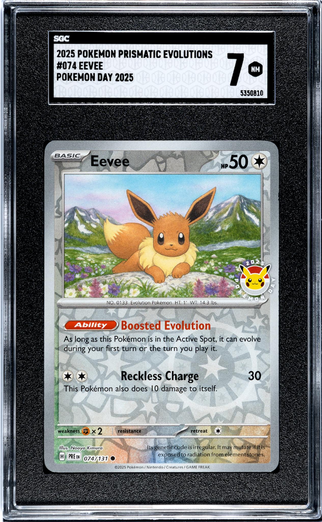 2025 Pokemon #074/131 Eevee Pokemon Day 2025 SGC 7