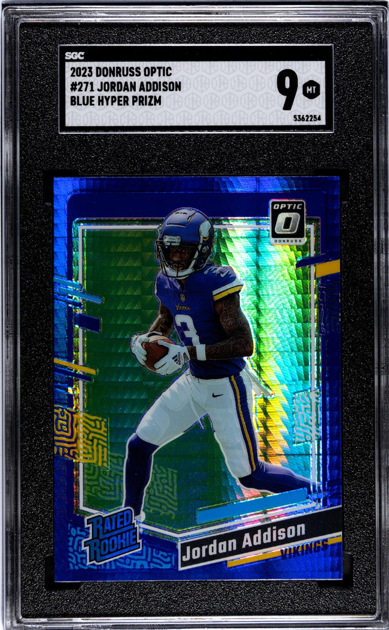 2023 Donruss Optic #271 Jordan Addison Rated Rookie SGC 9