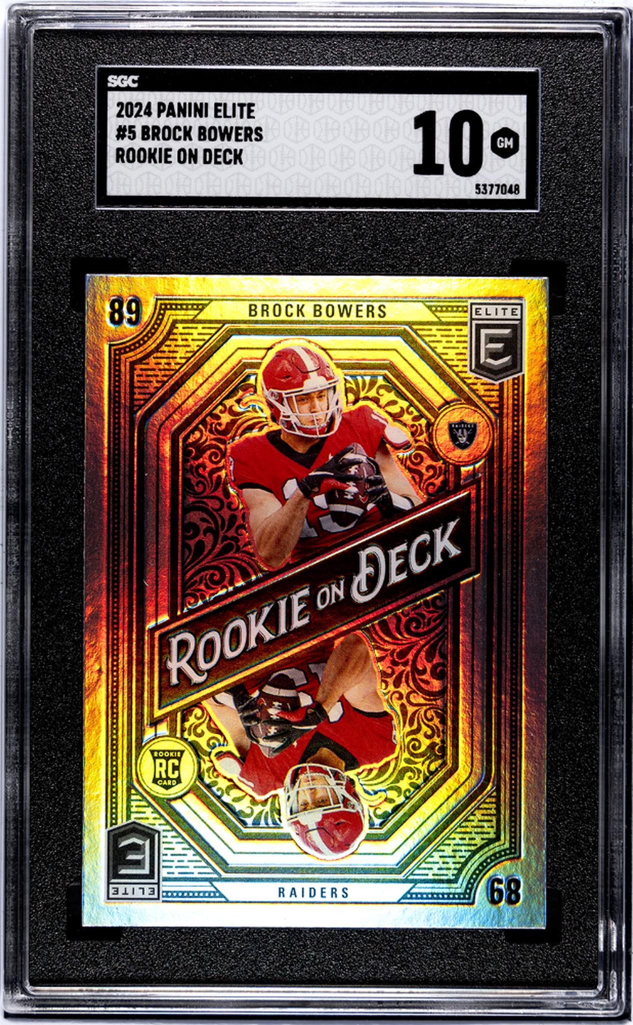 2024 Panini Elite #5 Brock Bowers Rookie On Deck SGC 10