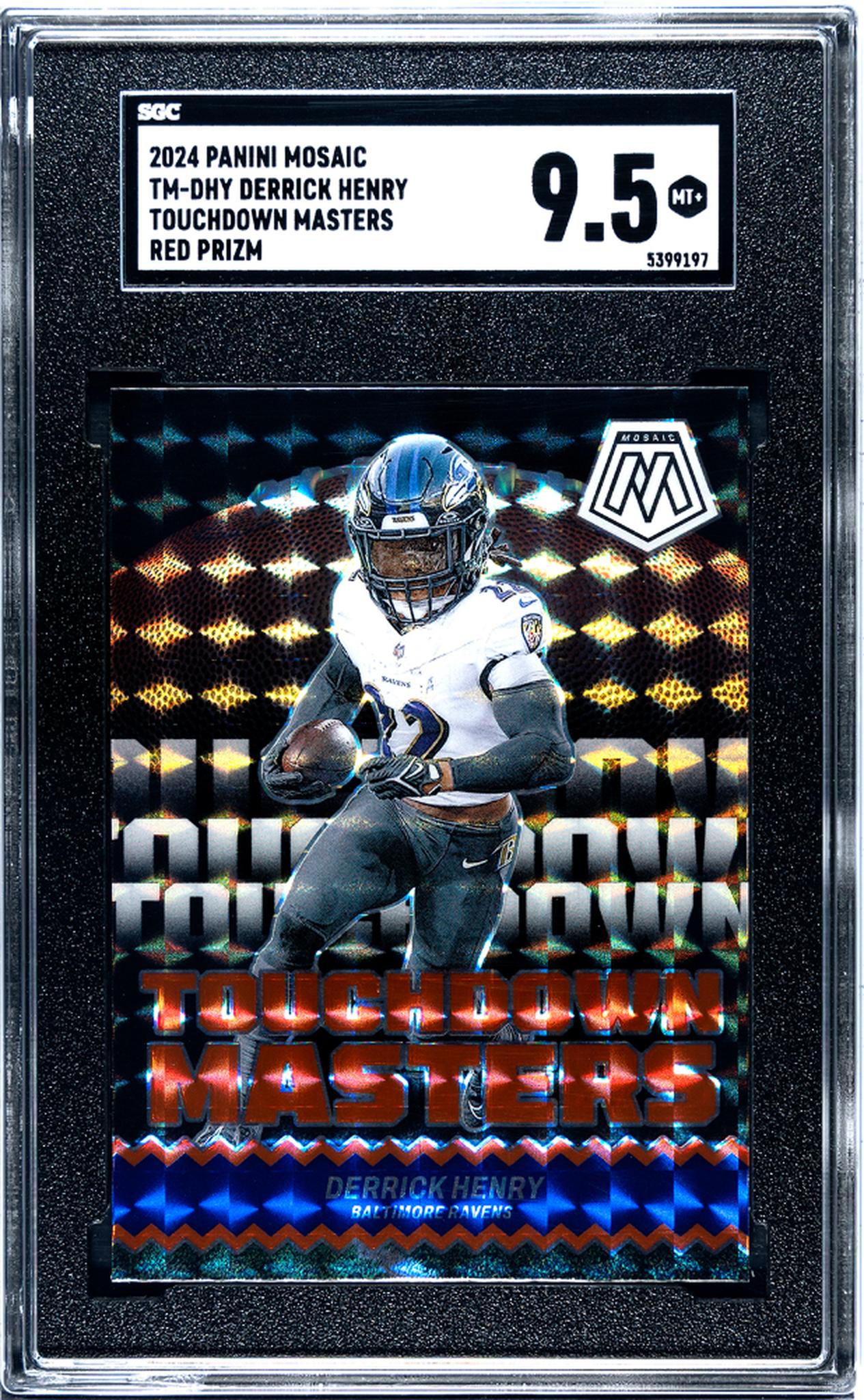 2024 Panini Mosaic #TM-DHY Derrick Henry Touchdown Masters Red Prizm SGC 9.5